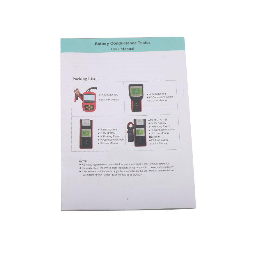 AUGOCOM MICRO -568 Battery Tester Akkuleitung & Elektrischer Systemanalysator mit Drucker