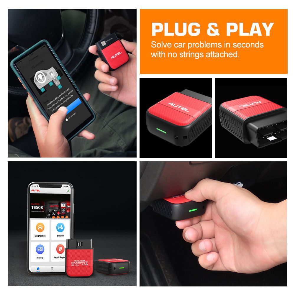 Autel AP200M Bluetooth OBD2 Code Reader mit Full Systems Diagnoses AutoVIN Oil/EPB/BMS/SAS/TPMS/DPF Resets IMMO Service