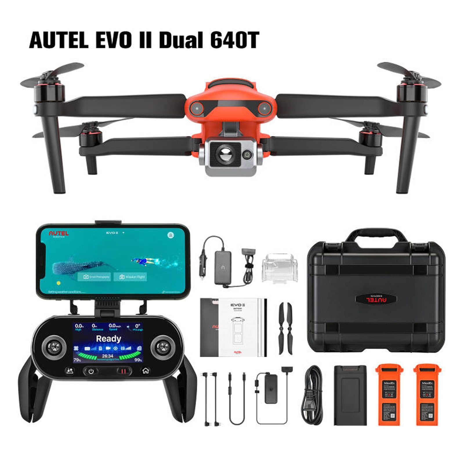 2023 Autel EVO II Dual Rugged Bundle (640T) Wärmebildsensor 360° Hindernisvermeidung 38-Minuten Flugzeit