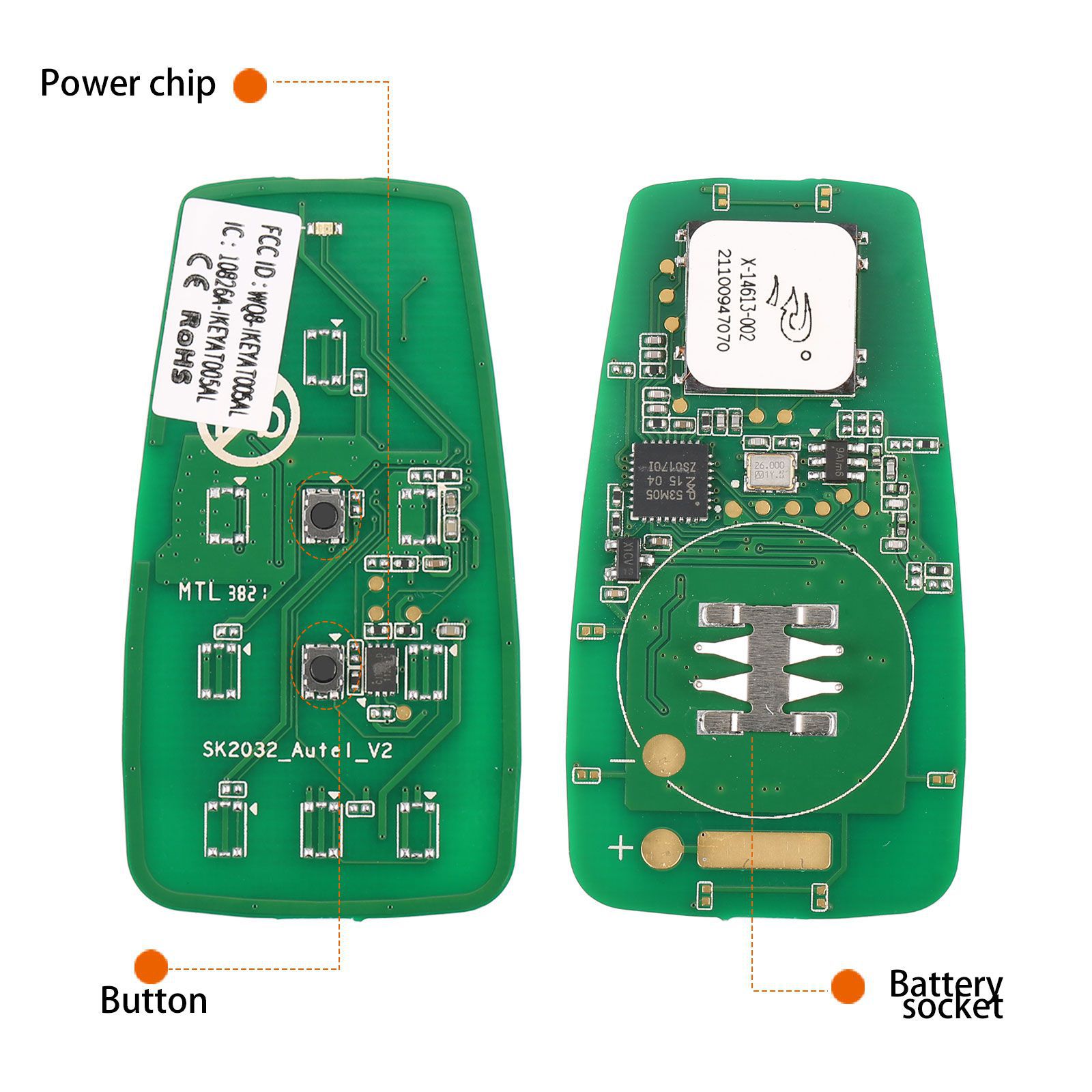 AUTEL IKEYAT02AL 2 Tasten Unabhängige Universal Smart Key 5pcs/lot