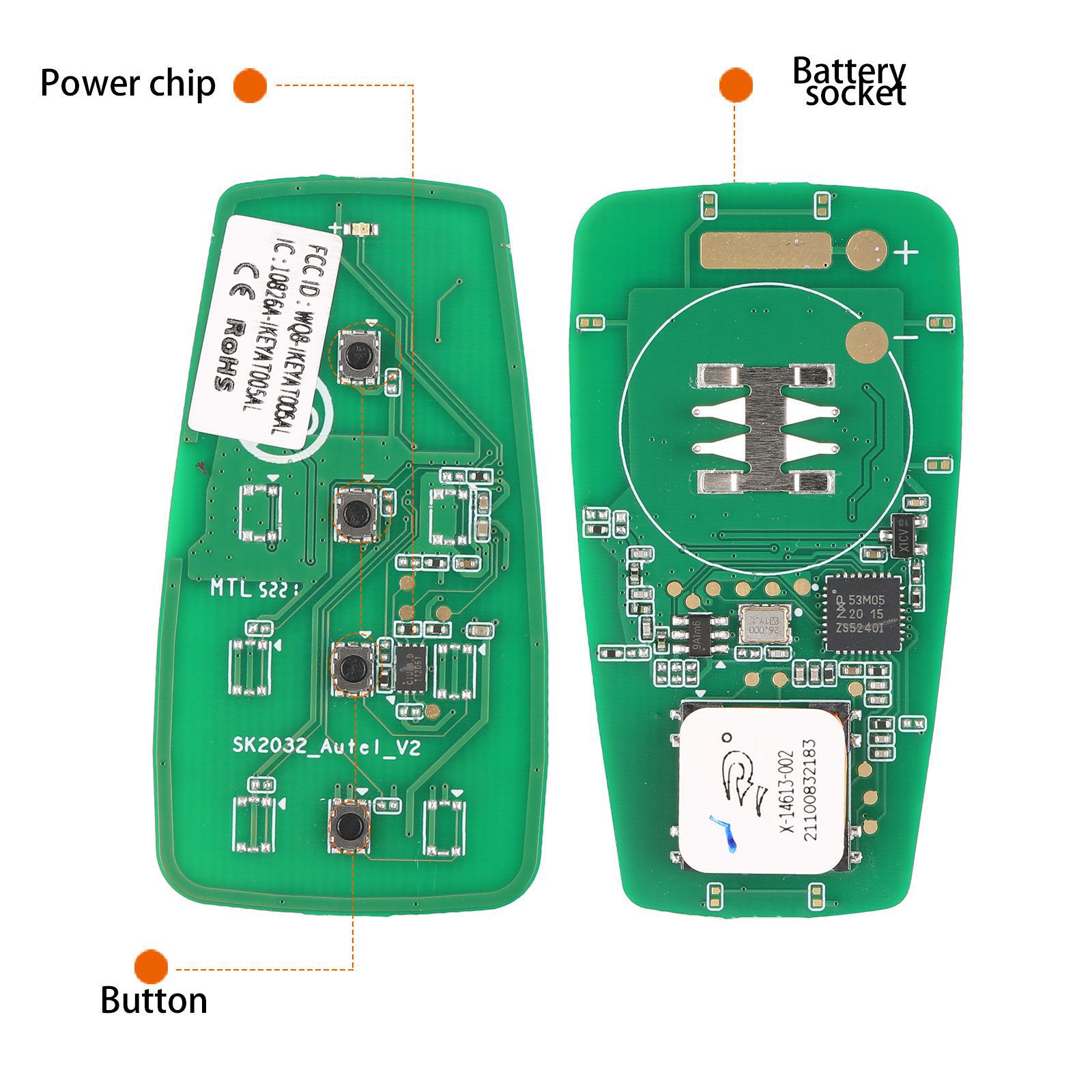 AUTEL IKEYAT004BL 4 Tasten Unabhängige Universal Smart Key 5pcs/lot