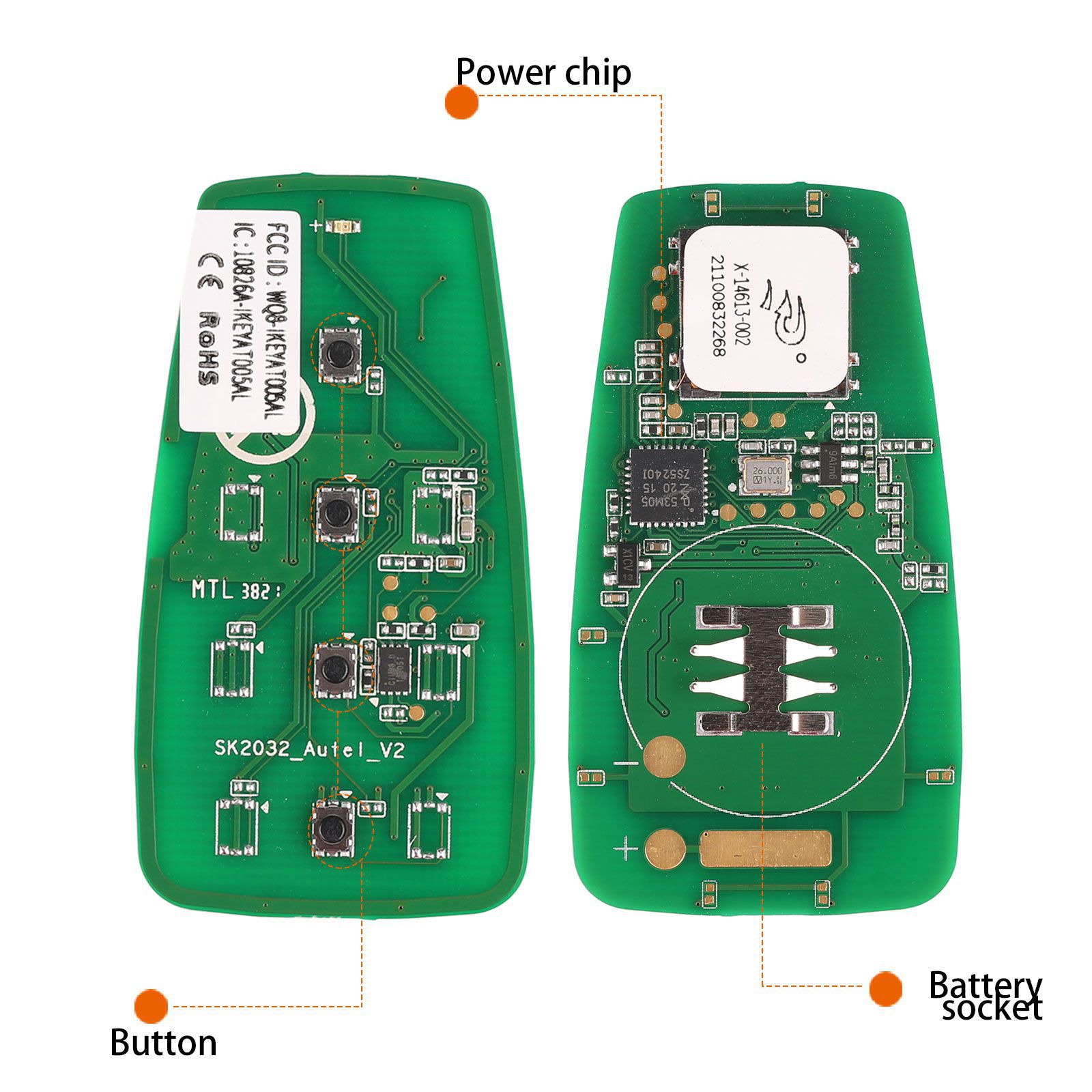 AUTEL IKEYAT004DL 4 Tasten Unabhängige Universal Smart Key 5pcs/lot