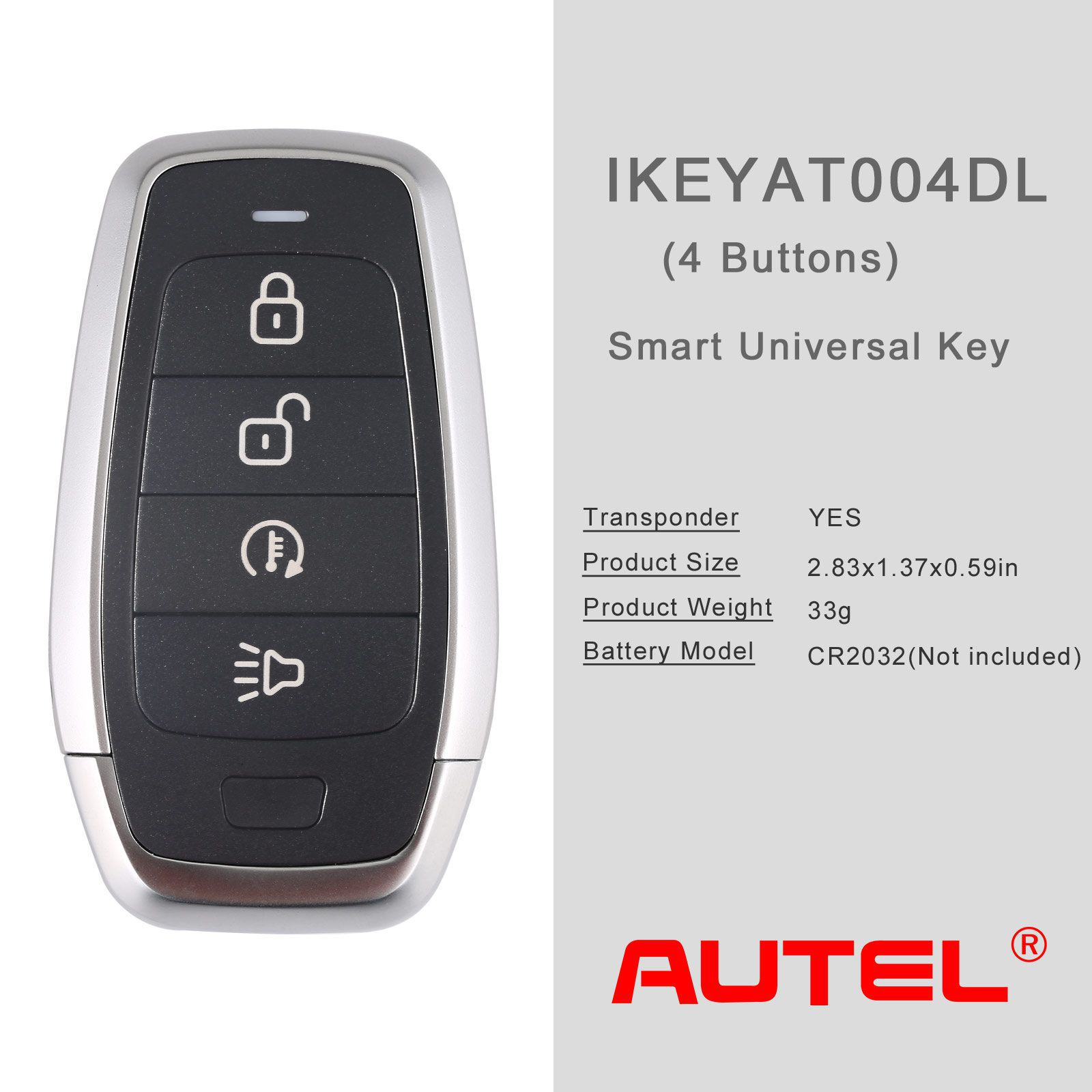 AUTEL IKEYAT004DL 4 Tasten Unabhängige Universal Smart Key 5pcs/lot