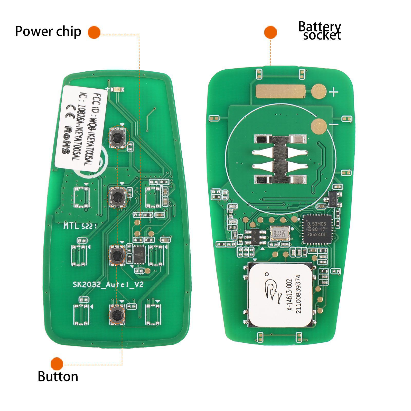 AUTEL IKEYAT004EL 4 Tasten Unabhängige Universal Smart Key 5pcs/lot