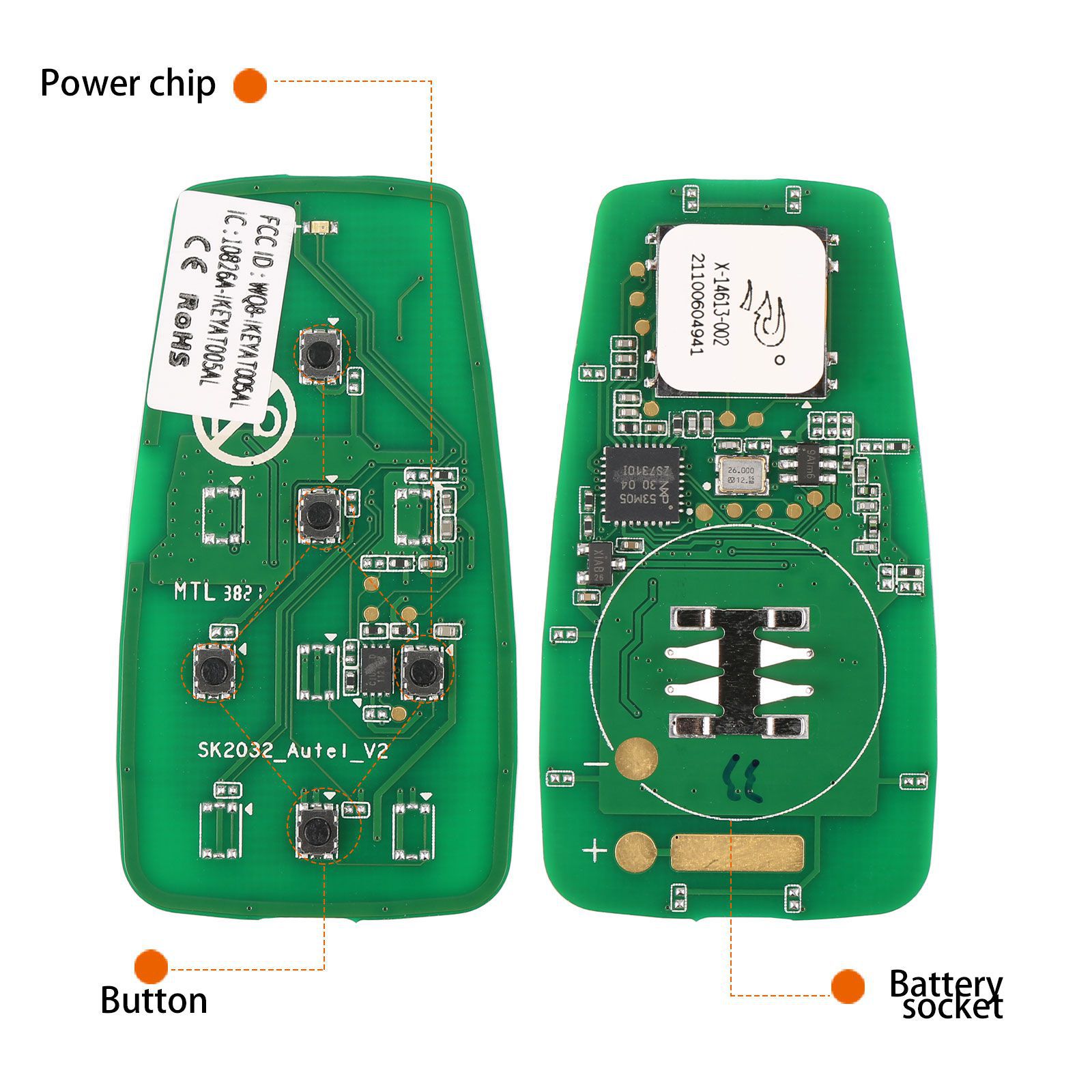 AUTEL IKEYAT005BL 5 Tasten Unabhängige Universal Smart Key 5pcs/lot