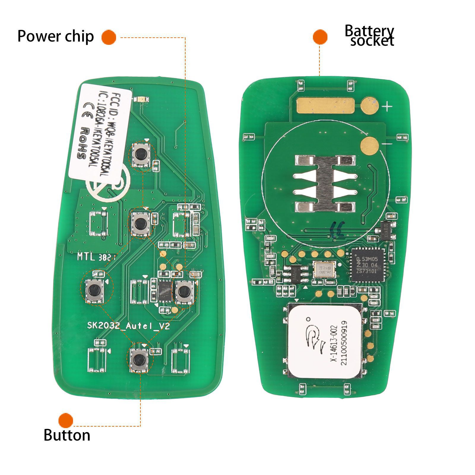 AUTEL IKEYAT005CL 5 Tasten Unabhängige Universal Smart Key 5pcs/lot