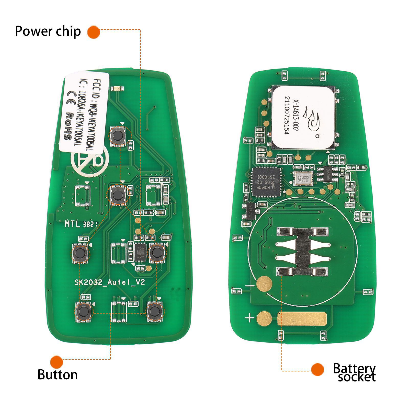 AUTEL IKEYAT006BL 6 Tasten Unabhängige Universal Smart Key 5pcs/lot