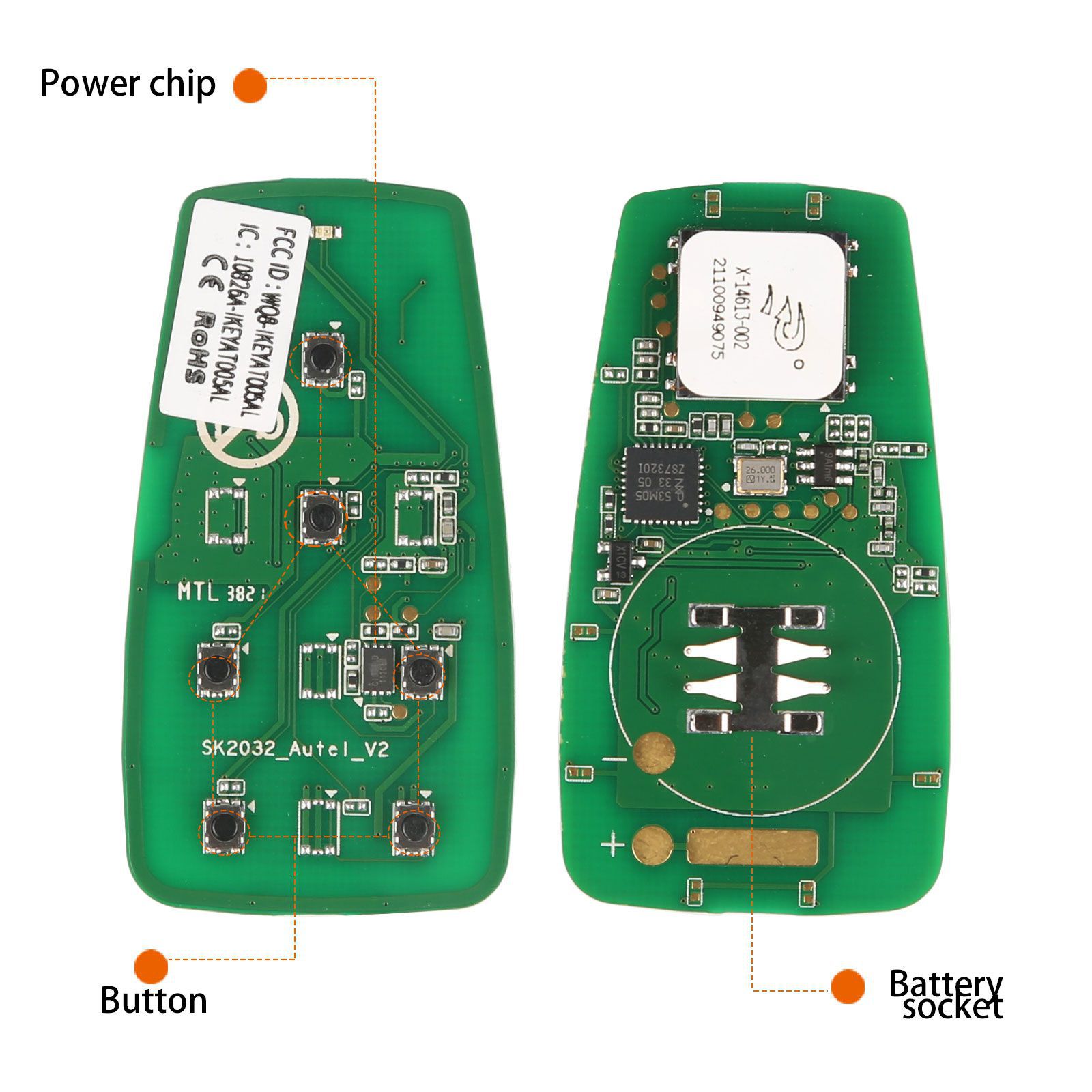 AUTEL IKEYAT006FL 6 Tasten Unabhängige Universal Smart Key 5pcs/lot