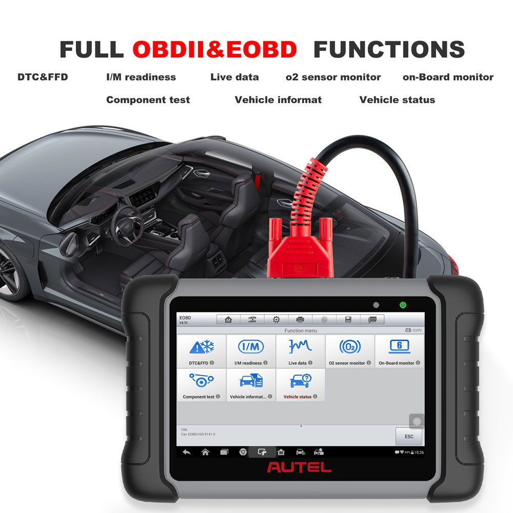 Autel Scanner MaxiCOM MK808 AU Version Alle Systemdiagnose Ausgestattet mit 25+ Wartungsfunktionen IMMO/EPB/BMS/SAS/TPMS/AutoVIN/ABS Blutung