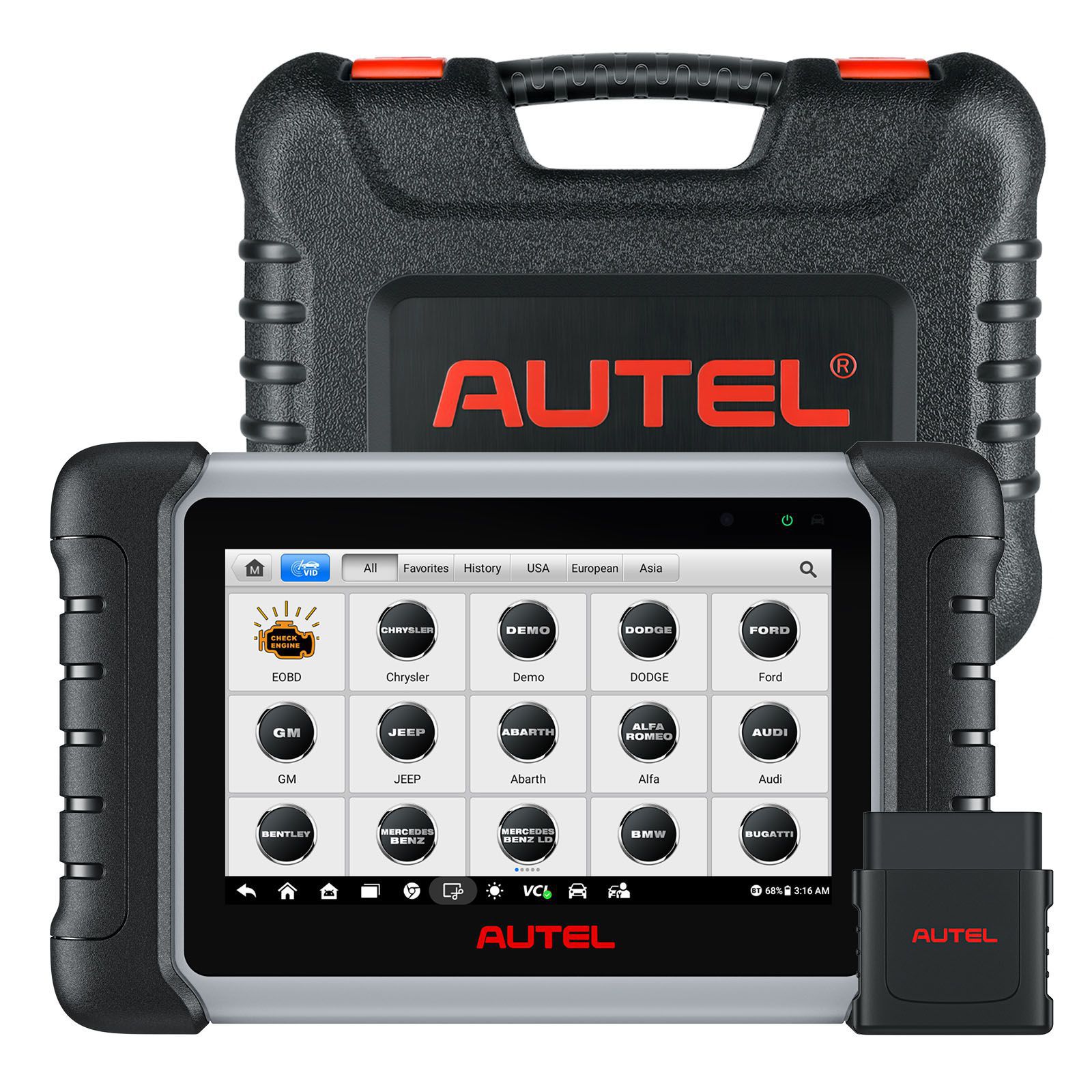 Autel MaxiCOM MK808BT PRO Auto Diagnose Scan Tool, Active Tests, Bidirektional Control Scanner, 28+ Services, FCA AutoAuth, Wireless Diagnose