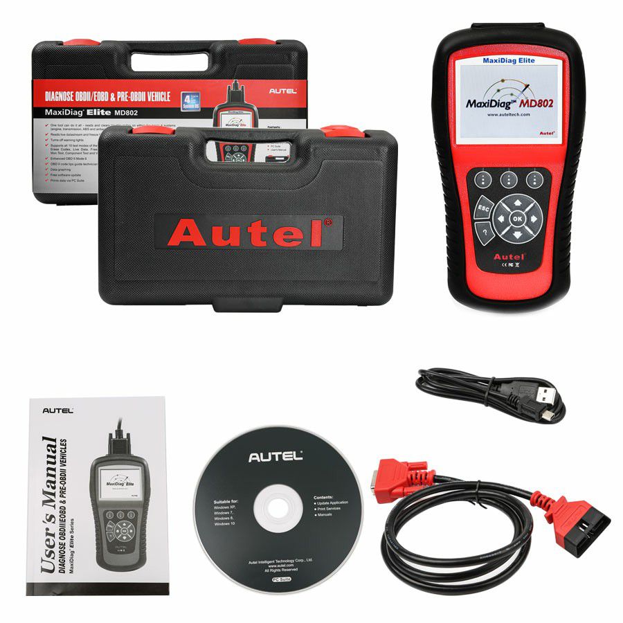 Autel Maxidiag Elite MD802 All System +DS Model Scanner