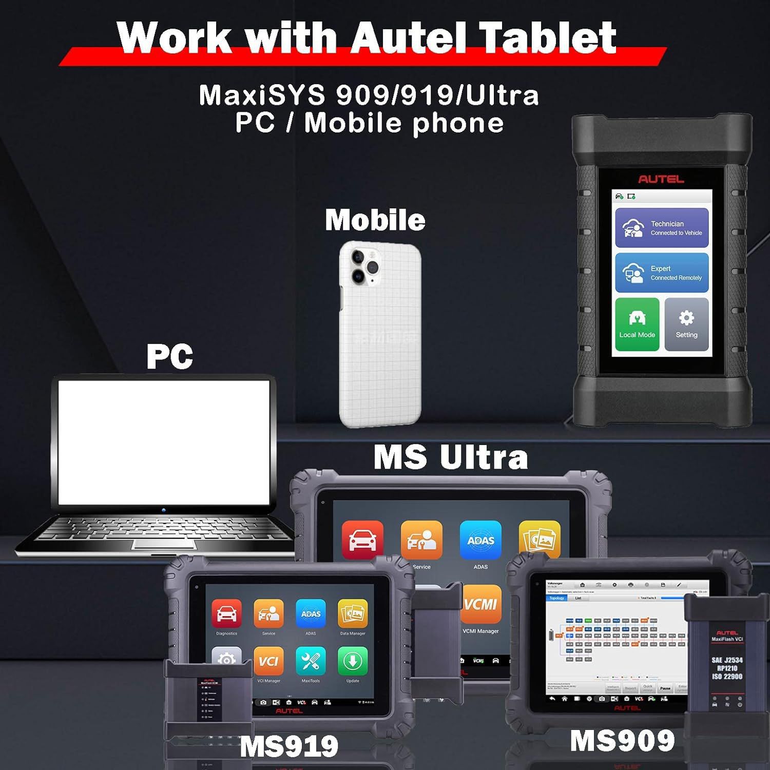 2024 Autel MaxiFlash XLink J2534 Tool Remote Expert ECU Programmiergerät Arbeit mit PC, Handy und Autel Ultra, MS919, MS909