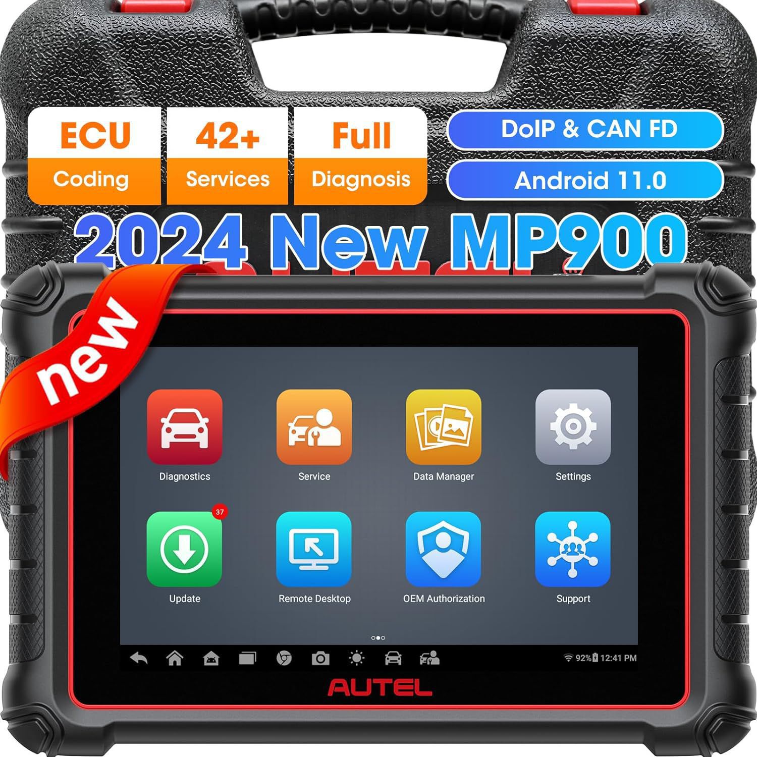 2024 Autel MaxiPRO MP900E Scanner Unterstützung CAN-FD DoIP, Steuergeräte Codierung, Bi-Directional, 40+ Services, Android 11,FCA SGW, Neuerer von MP808S MP808BT PRO