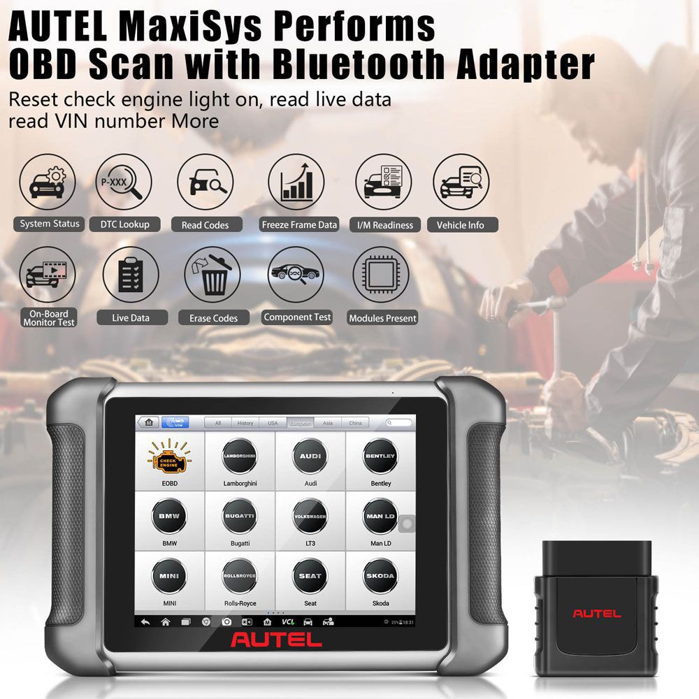 Original Autel MaxiVCI Mini VCI Mini Bluetooth Diagnose Schnittstelle für MK808BT MK808TS MX808TS MP808TS TS608 MS906S