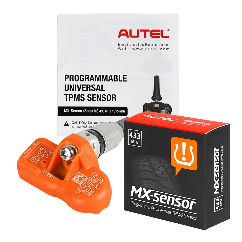 Authentisch MX -Sensor 433MHz /315MHz Universell programmierbare TPMS Reifendruckmonitor Sensorauswechsel