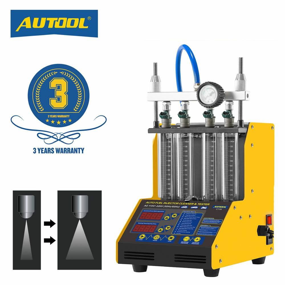 AUTOOL CT150 Car Fuel Injector Tester Cleaner Ultraschall Fuel Nozzle Benzin Tester Reinigungsdetektor 4 Zylinder 110V 220V