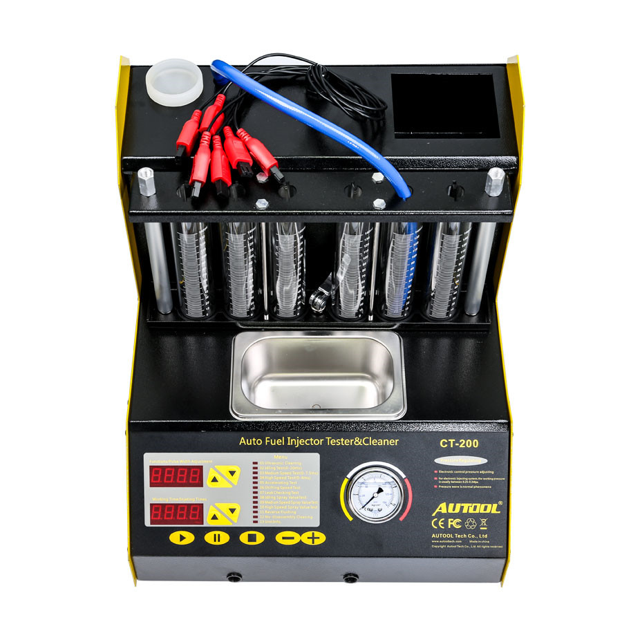 AUTOOL CT200 Ultrasonic Fuel Injector Cleaner & Tester Support 110V /220V mit englischem Panel