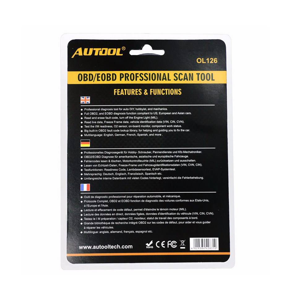 AUTOOL OL126 OBD /EOBD Engine Fehlercode Reader