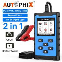 Autophix BAS300 Plus 2-in-1 Automotive Scanner Code Reader OBD 2 Auto Diagnose Tools OBD2 Motor Check 6/12/24V Batterie Tester