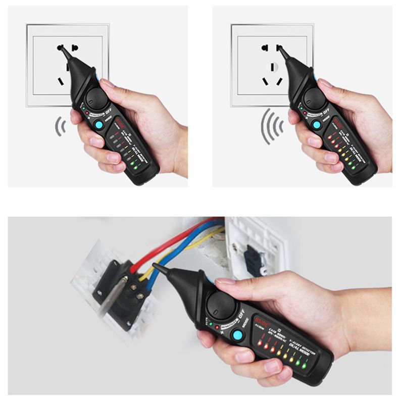 BSIDE AVD06 Dual Mode Nicht-Kontakt Spannungsdetektor AC 12-1000V Auto/Manual NCV Tester Live Wire Check Sensitivity Adjustable