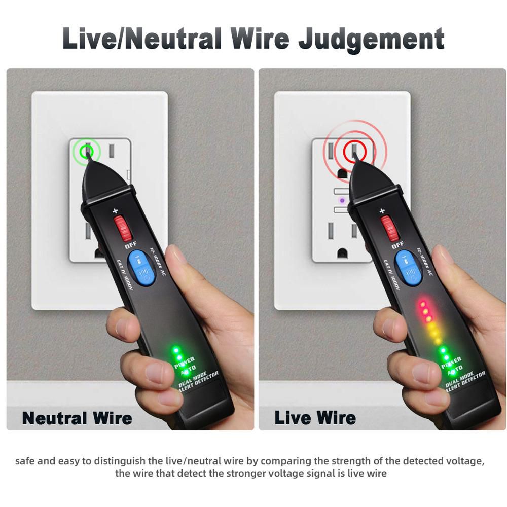 Neutraler Spannungsdetektor BSIDE AVD07 Smart Electric Pen Tester Live/Neutral Wire Distinction Kontinuitätsprüfung NCV