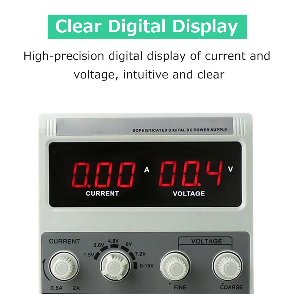 BK-1502DD DC Netzteil Variable 15V 2A Digital Display Einstellbare Schaltung Regulierte Stromversorgung für Handy Laptop Reparatur