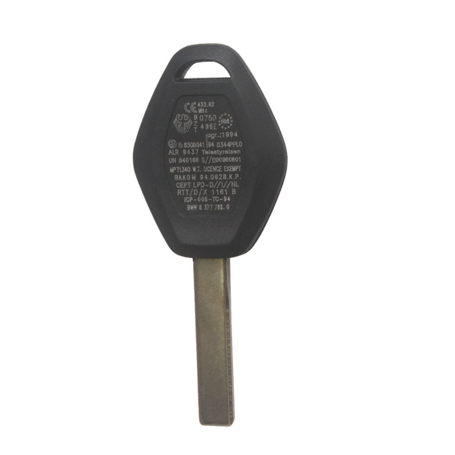 Key Shell 3 Button 2 Track (Back Side with the Words 433.92MHZ) For Bmw 5pcs/lot