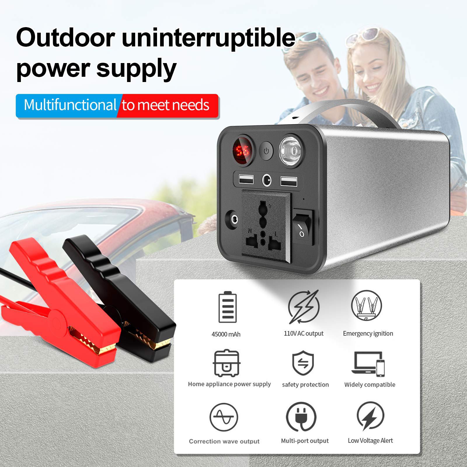 180W AC 110V 3-1 Auto Jump Starter+Auto Inverter+Outdoor Power Auto Zündung Inverter Outdoor Netzteil