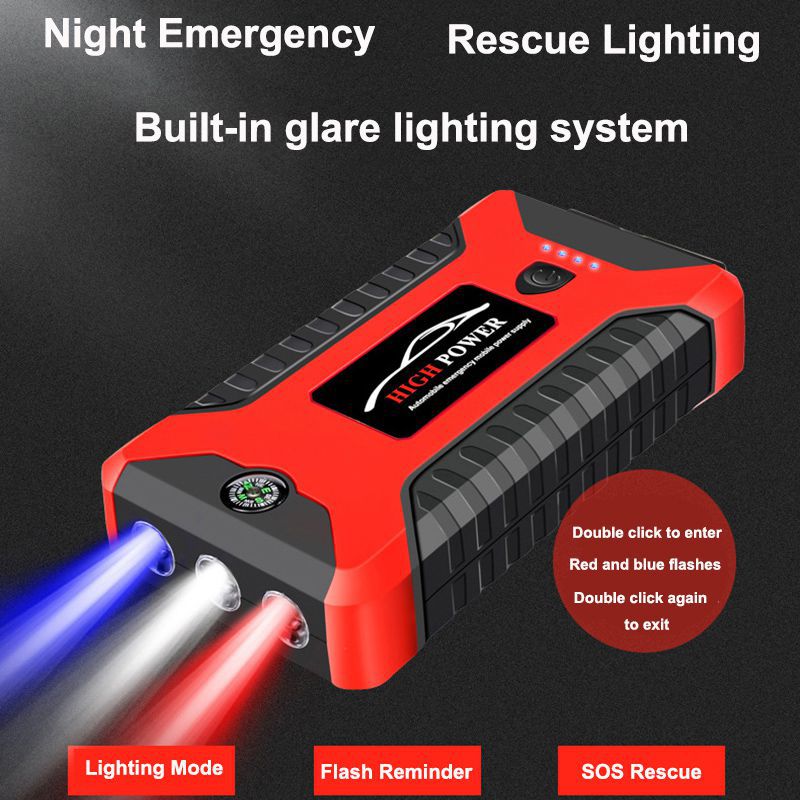 Car Jump Starter Power Bank 20000mA 600A 12V Ausgang Portable Notbehelf Ladegerät für Autos Booster Akku Startgerät