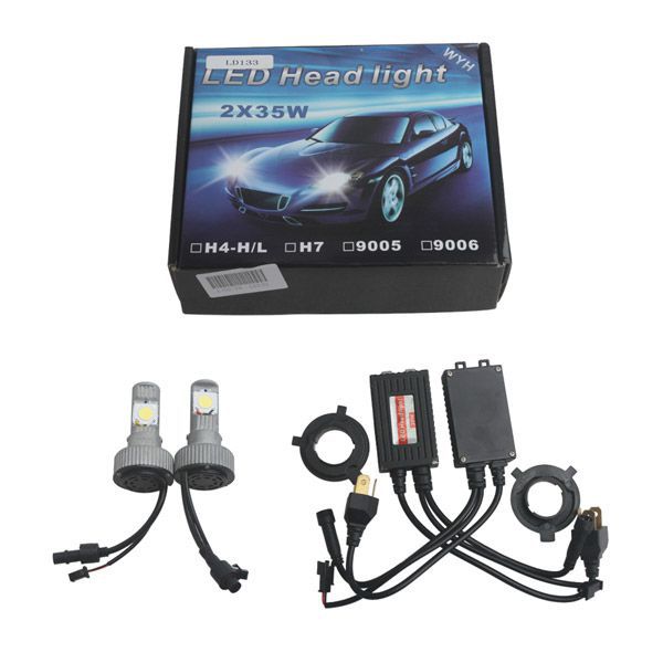 Universal Car Truck H4 3600LM 70W LED HeadLight H/L Beam Lampe 6000K 7500K integriert