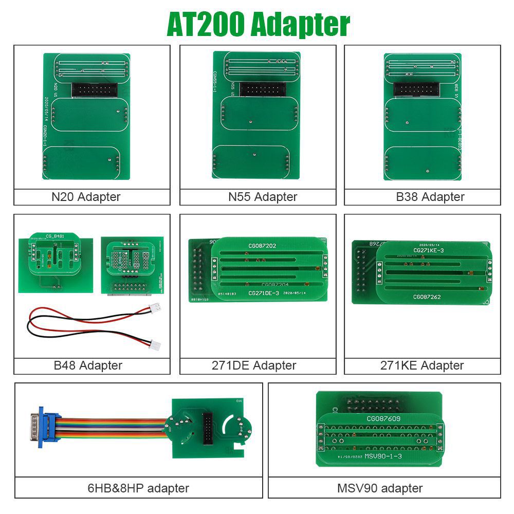 CG FC200 ECU Programmierer Vollversion mit neuen Adaptern Set 6HP.8HP mit MSV90 und N55 und N20 mit B48/B58