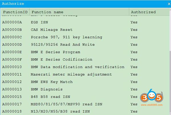 CGDI Prog BMW Lesen ISN ohne Öffnung Shell Software Lizenz