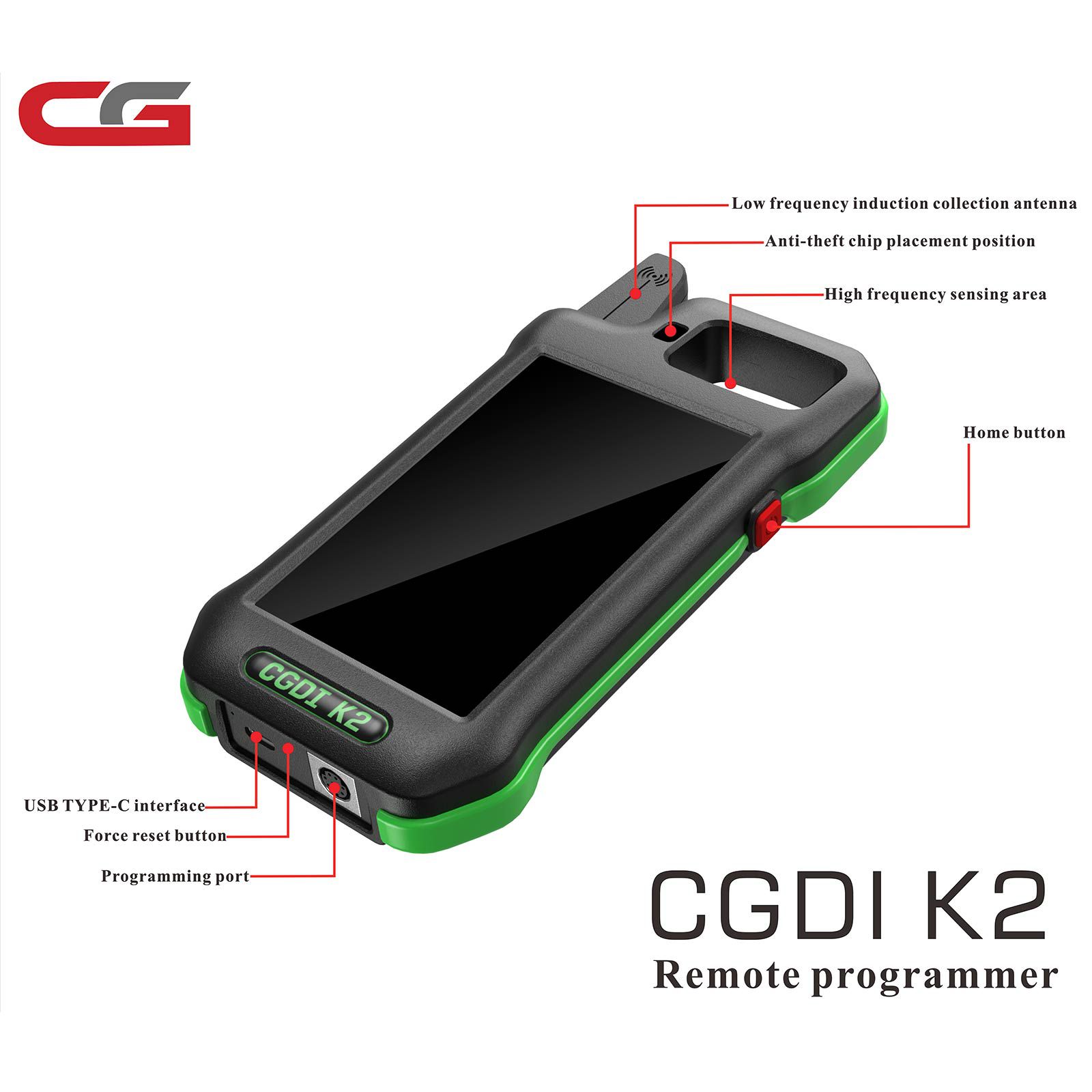 2025 Wifi CGDI K2 Auto Schlüssel Entsperren Werkzeug Smart Schlosser Schlüssel Werkzeug Remote Generator Unterstützung 96Bit ID48 Kopie Holen Sie sich kostenlos erneuern Kabel