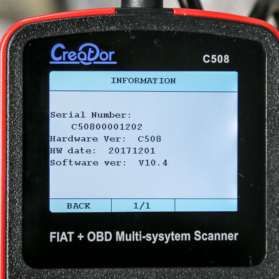 Schöpfer C508 OBDII/EOBD Multi-System Scanner für FIAT/Alfa/Abrath/Lancia Airbag/ABS Scan Tool