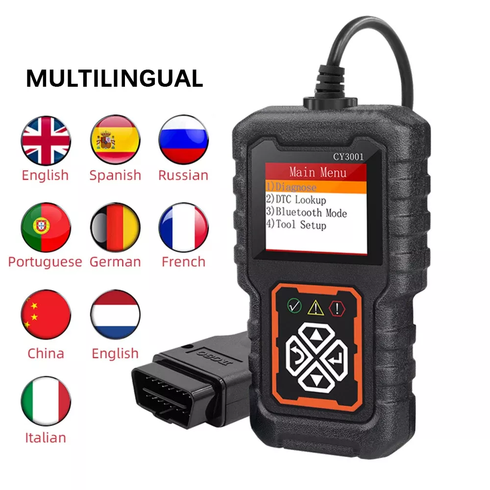 CY3001 OBD2 Codeleser Fehlercode Clear EOBD OBD 2 Scanner Motor Batterie O2 Sensor Digital Display Auto Diagnose Tool