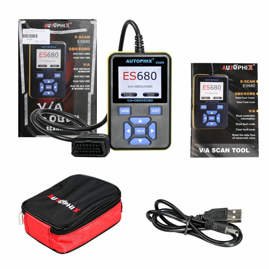 AUTOPHIX E -SCAN ES680 VAG RPO +OBD Scanner Multi Sprachen OBDII für VW Audi Seat Skoda Jetta Golf