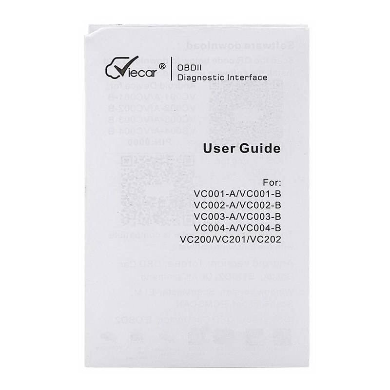 ELM327 V1.5 Viecar VC002 -A Bluetooth Auto Code Reader Support 9 OBDII Protocol Works on Android Torque