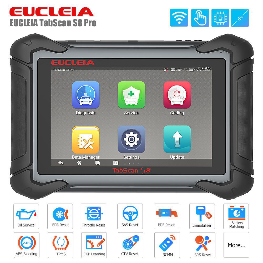 EUCLEIA TabScan S8 Pro Automotive Intelligent Dual-Mode Diagnostic System Free Update Online