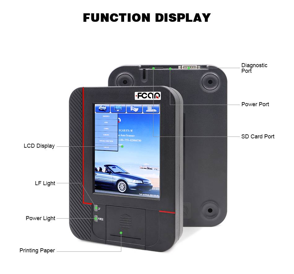 Fcar -F3 -W (World Cars) Multi -Functional Intelligenzted Automotive Scanner
