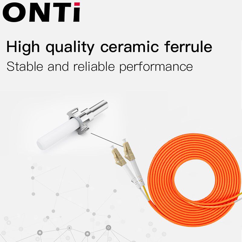 ONTi 1000Mbps Multimode LC-LC Fiber Patch Cable UPC LC-ST Optical Fiber Jumper Duplex OM2 3m 10m 30m