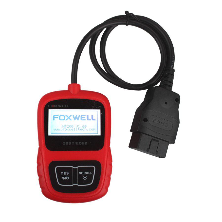 Foxwell CAN OBDII /EOBD Code Reader NT200 Mehrsprachigkeit und Update Free Lifetime