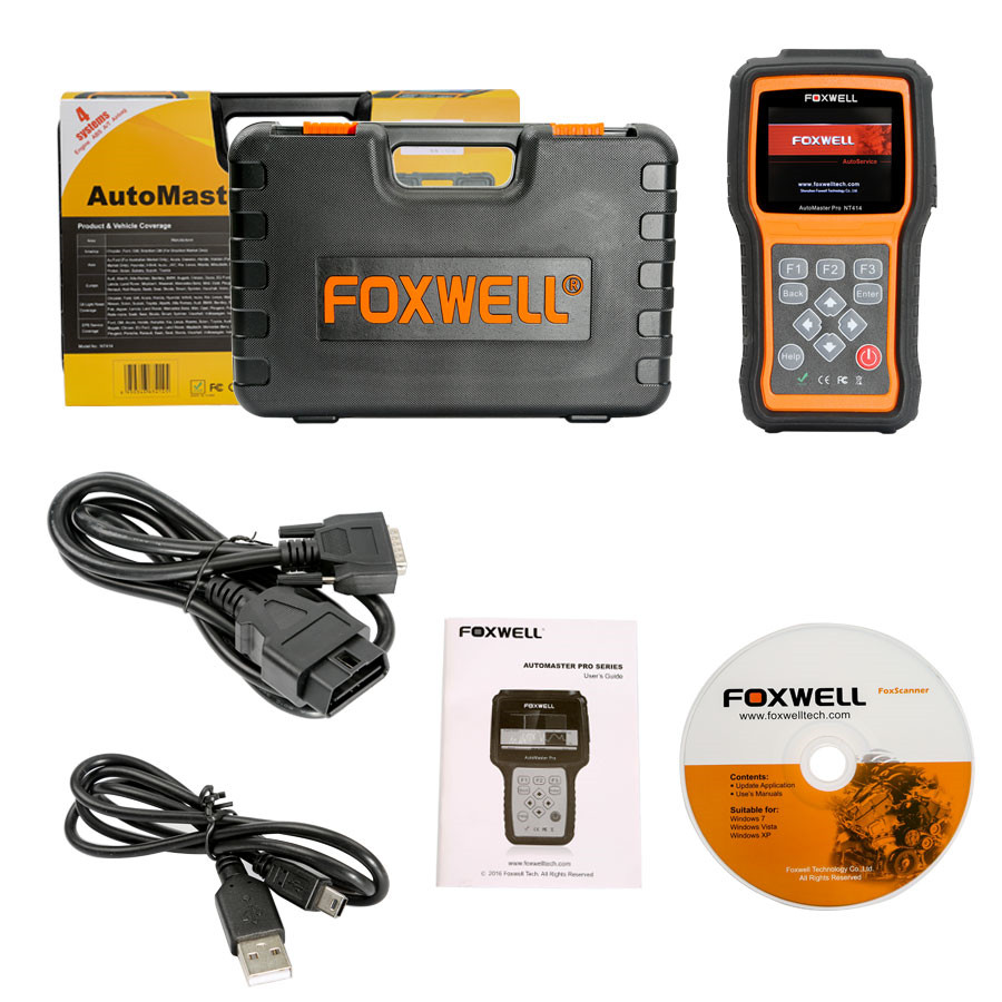 Foxwell NT414 Alle Marken Vehicle Four Systems Diagnostic Tool Support Cars in 2015