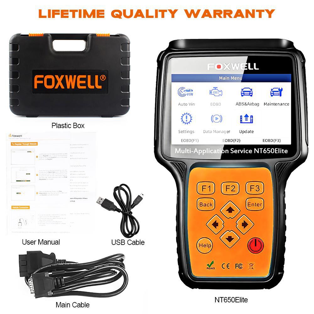 Foxwell NT650 Elite Multi-Application OBD Service Tool mit 11 Special Functions