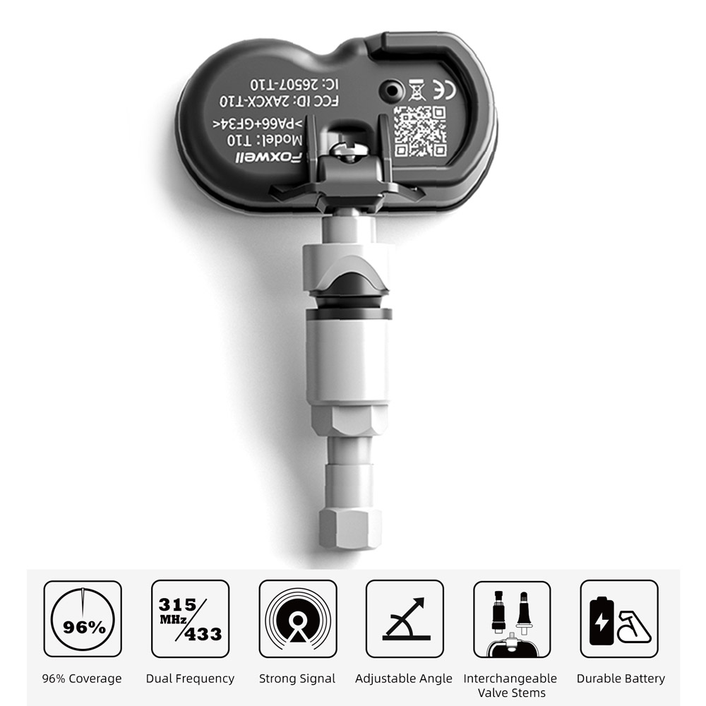 Foxwell T10 Universalprogrammierbarer TPMS Sensor 315MHz/433MHz 2 in 1