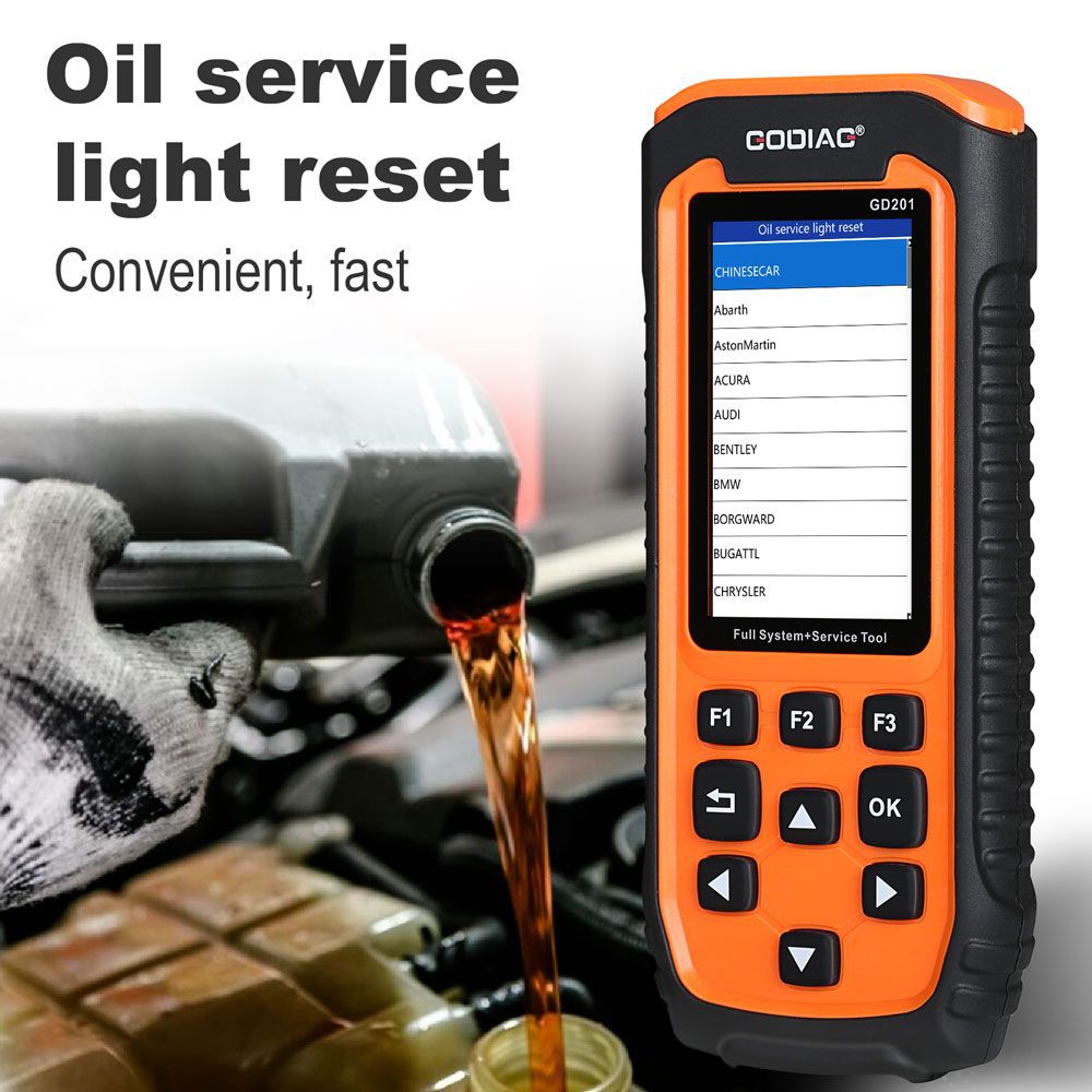 GODIAG G201 Professional OBDII All-makes Full System Diagnostic Tool with 29 Service Reset Functions