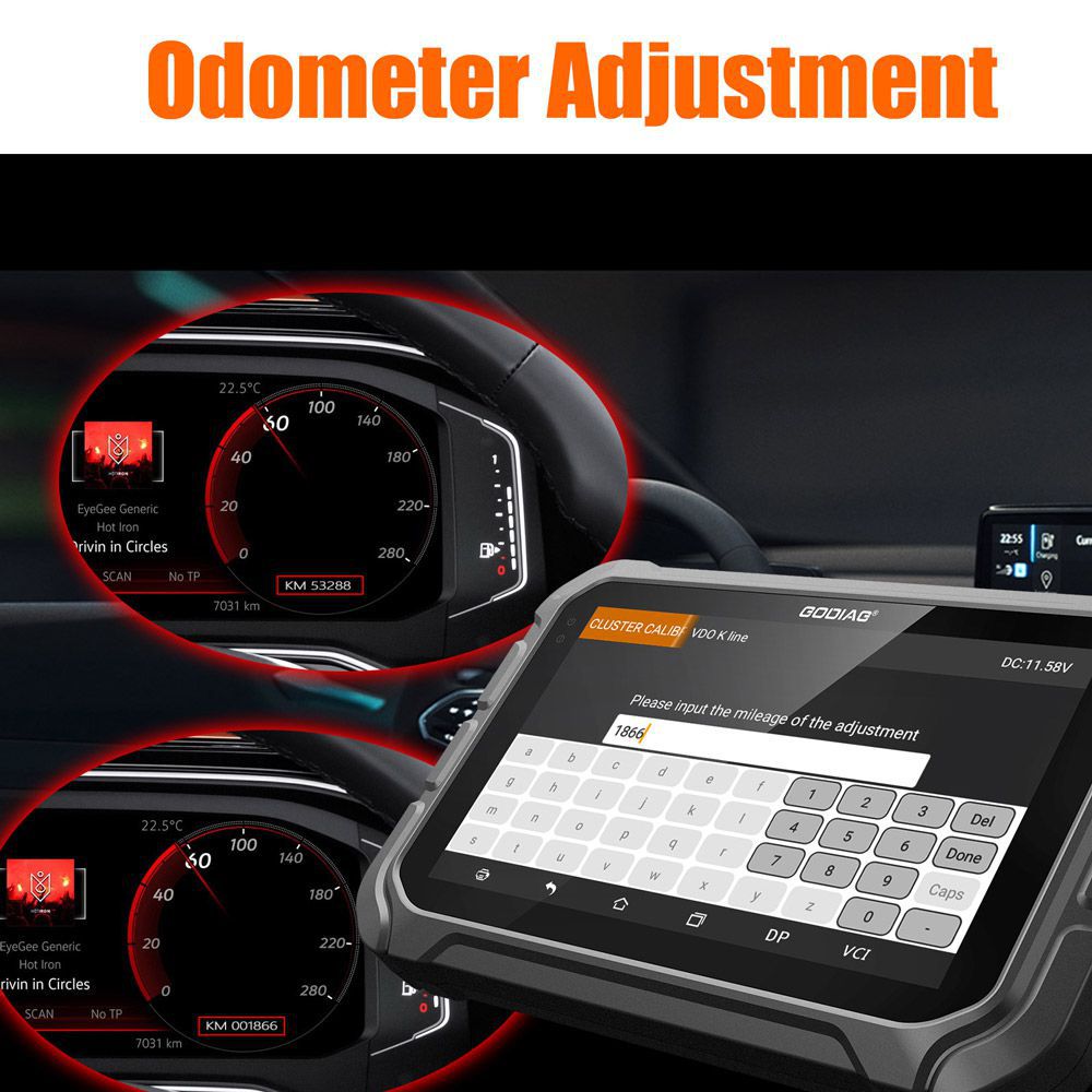 GODIAG GD801 Key Programmer Multi-language Support Mileage Correction ABS EPB TPMS EEPROM etc Get Free Gift Godiag GT100