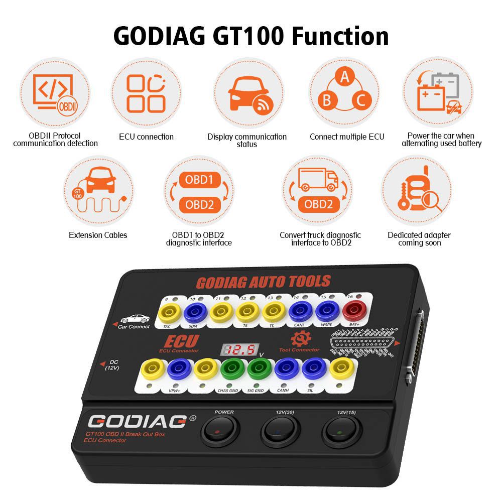 GODIAG GT100 Breakout Box ECU Tool mit BMW CAS4 CAS4+ und FEM/BDC Testplattform Vollpaket