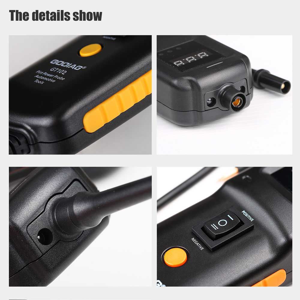 GODIAG GT102 PIRT Power Probe/Auto Power Line Fehler Finden Sie Injector Reinigung und Testen Sie Relais Testen Auto Diagnose Tool