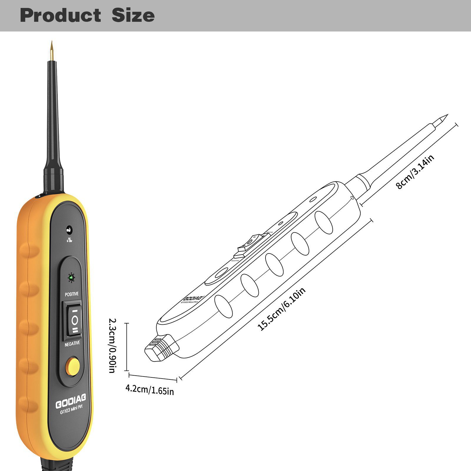 GODIAG GT103 Mini Pirt Electric Circuit Tester Fahrzeuge Elektrische System Diagnose/Kraftstoffeinspritzer Reinigungsmittel Prüfung/Relais Prüfung