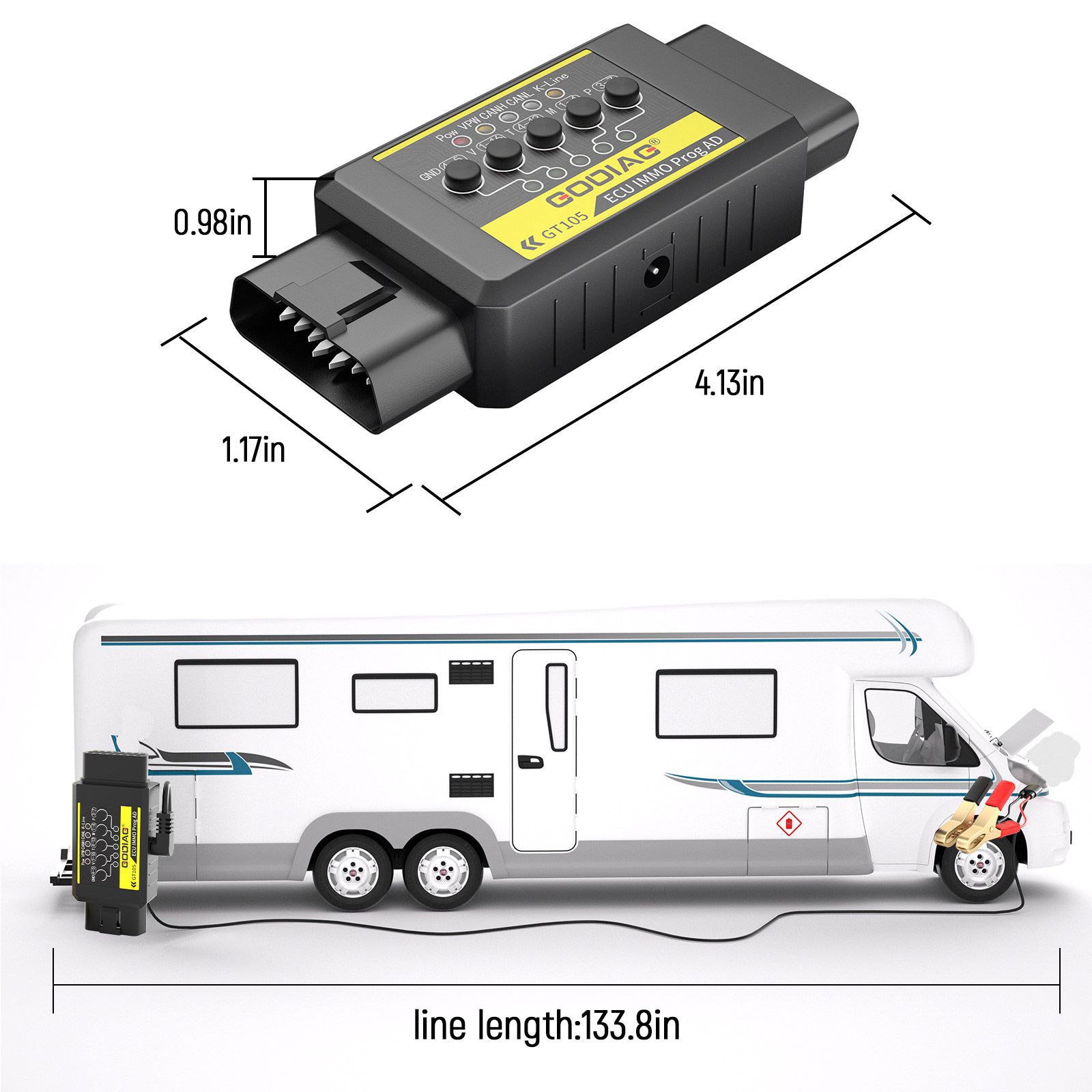 2022 Neueste GODIAG GT105 ECU IMMO Kit Plus GT107 DSG Getriebe Daten Lesen/Schreiben Adapter für DQ250, DQ200, VL381, VL300, DQ500, DL501